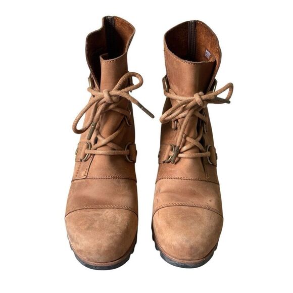 Sorel Addington Lace Up Bootie Womens Size 8.5 Elk Brown Leather Waterproof - Picture 2 of 11